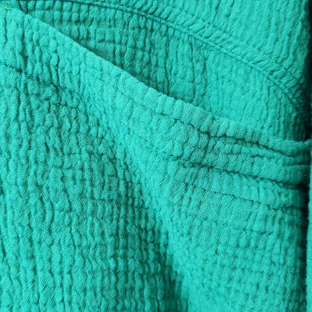 We The Free Lightweight Gauze Shirt in Teal - Picture 3 of 12